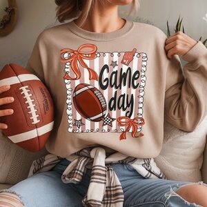 🏈  Football Game day sweatshirt sand New S M L XL